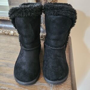 Toddler faux suede fur boots
